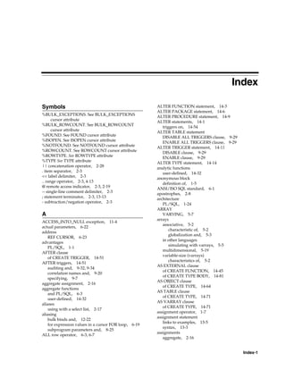 B28370 - PL-SQL - Oracle Reference