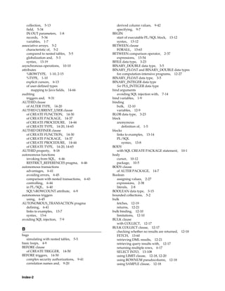 B28370 - PL-SQL - Oracle Reference