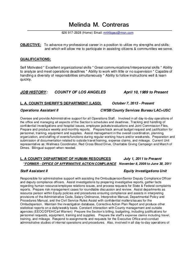deputy sheriff resumes
