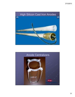 2/13/2013
31
High Silicon Cast Iron Anodes
Anode Centralizers
 