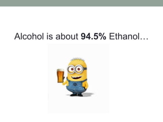 Alcohol is about 94.5% Ethanol…
 
