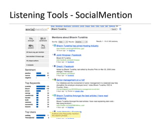 Listening Tools - SocialMention 