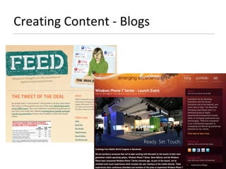 Creating Content - Blogs 