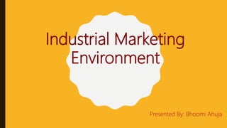 Industrial Marketing
Environment
Presented By: Bhoomi Ahuja
 