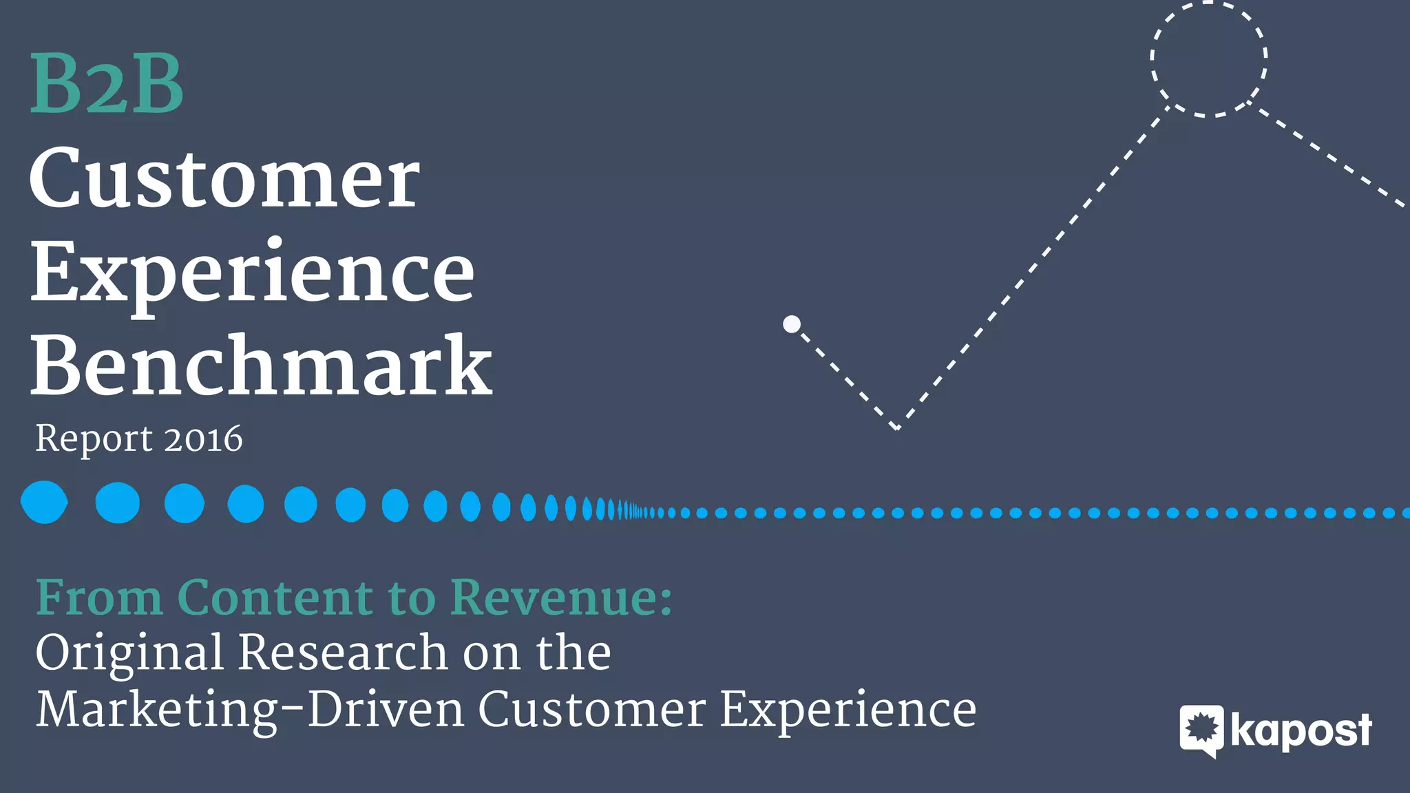B2B
Customer 
Experience 
Benchmark
Report 2016
From Content to Revenue:
Original Research on the
Marketing-Driven Customer Experience
 