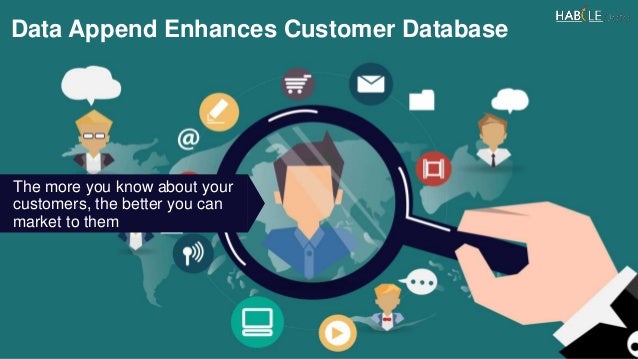 Data Append Enhances Customer Database
The more you know about your
customers, the better you can
market to them
 