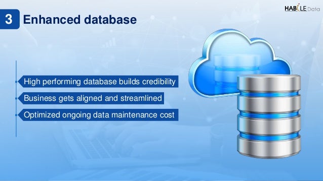  High performing database builds credibility
 Business gets aligned and streamlined
 Optimized ongoing data maintenance cost
Enhanced database
3
 