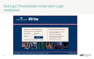 27
Shops können Leads, konkreteAnfragen und
direktenAbverkauf liefern.
◇ Stufe 1: Leads (war auf Website)
◇ Stufe 2: Anfragen (will Kontakt)
◇ Stufe 3: Sales (hat bestellt)
Musterfirma GmbH
 