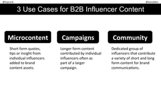 B2B Influencer Marketing Activation - Lee Odden Slide 11