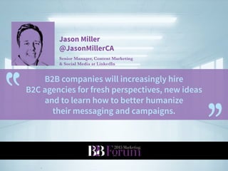B2B Marketing in 2015  - 14 Visions of the Future You Can Use Today
