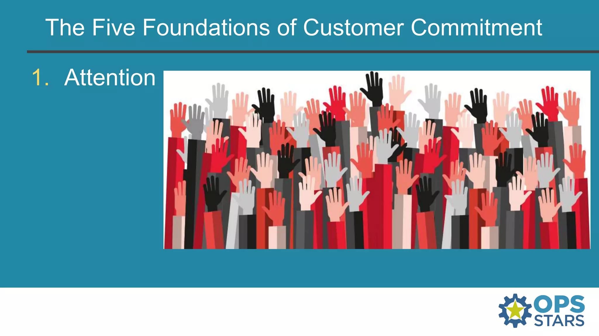 The Five Foundations of Customer Commitment
1. Attention
 