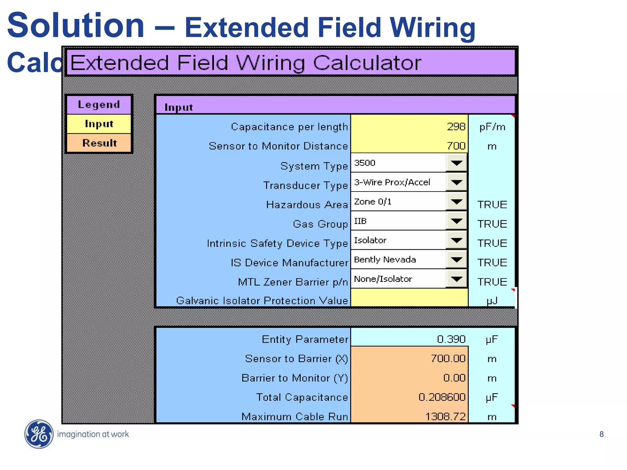 8
Solution – Extended Field Wiring
Calculator
 
