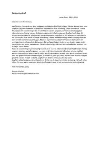 Aanbevelingsbrief  PDF