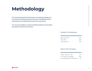 CompellingB2BAudiencestoEngageThroughABM
4
Methodology
This report benchmarks the performance of marketing strategies, tac...