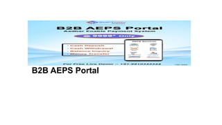 B2B AEPS Portal
 
