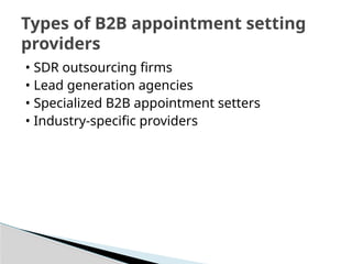 B2B Appointment Setting Services The Complete Guide to Boost Your Sales ...