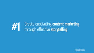 Create captivating content marketing
#1 through effective storytelling
@localATLast