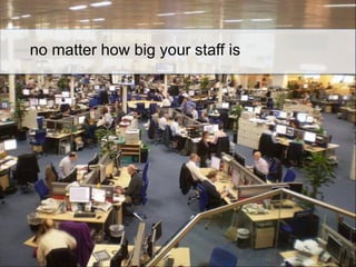 no matter how big your staff is

 
