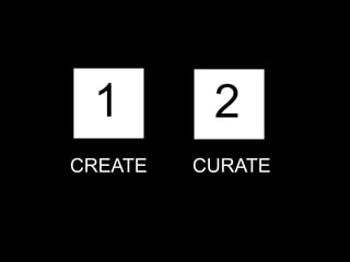 1

2

CREATE

CURATE

 