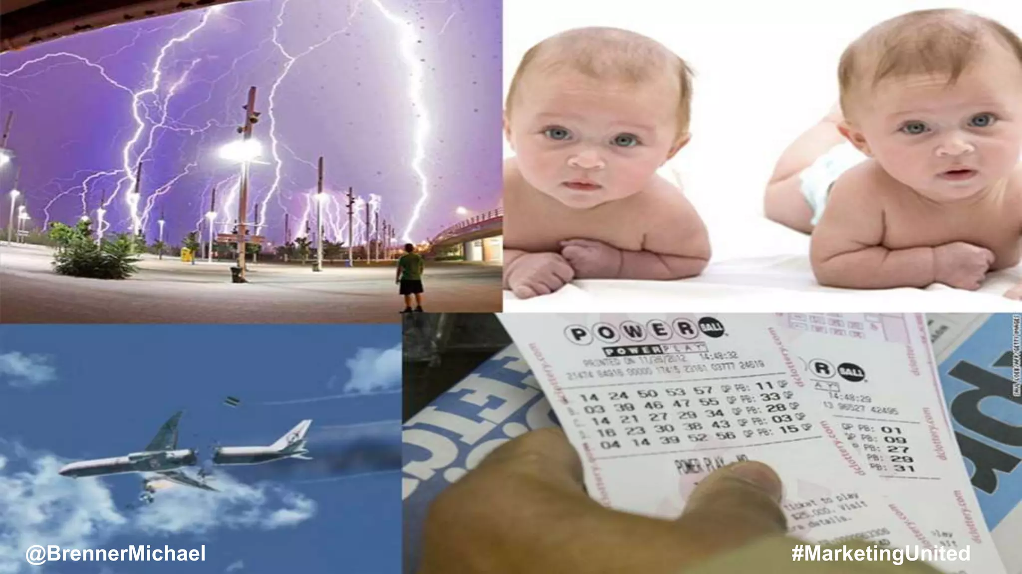 MARKETING INSIDER GROUP
Less likely
to click on a
banner than…
@BrennerMichael #MarketingUnited
 