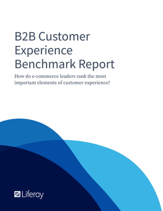 B2B Customer
Experience
Benchmark Report
How do e-commerce leaders rank the most
important elements of customer experience?
 