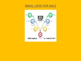 EMAIL LISTS FOR SALE
 