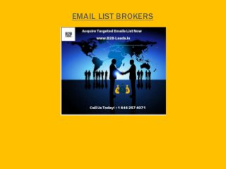 EMAIL LIST BROKERS
 