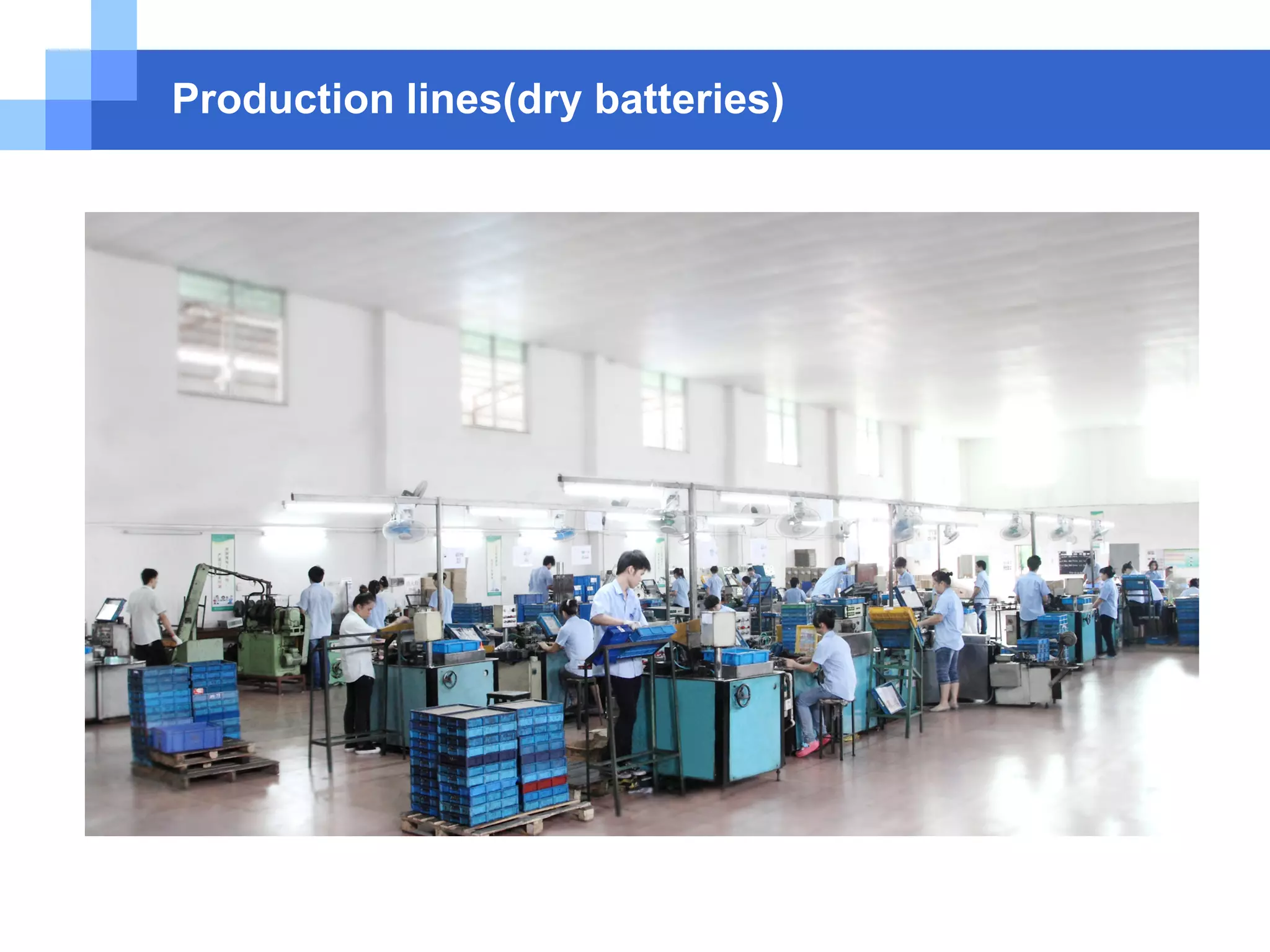Production lines(dry batteries)
 