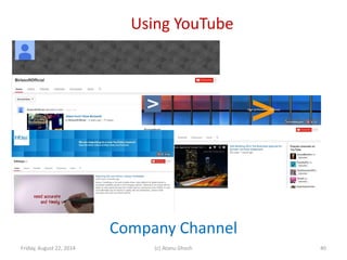 Using YouTube
Friday, August 22, 2014 (c) Atanu Ghosh
Company Channel
40
 