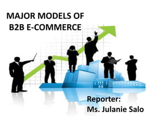 MAJOR MODELS OF
B2B E-COMMERCE
Reporter:
Ms. Julanie Salo
 