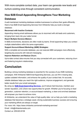 How to Build a Stronger Marketing Database with B2B Email Appending ...