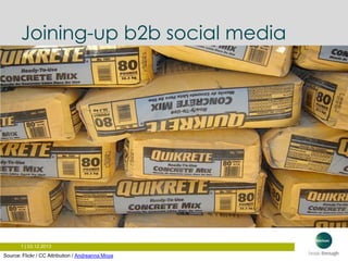 Joining-up b2b social media

1 | 03.12.2013

Source: Flickr / CC Attribution / Andreanna Moya

 