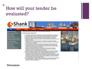+

How will your tender be
evaluated?

Discussion

 