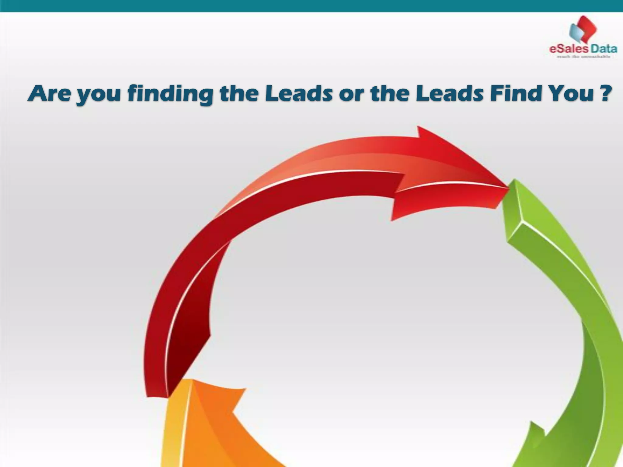 Are you finding the Leads or the Leads Find You ?
 