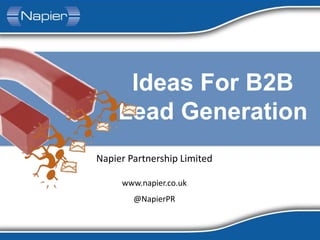 Ideas for B2B Lead Gen
 