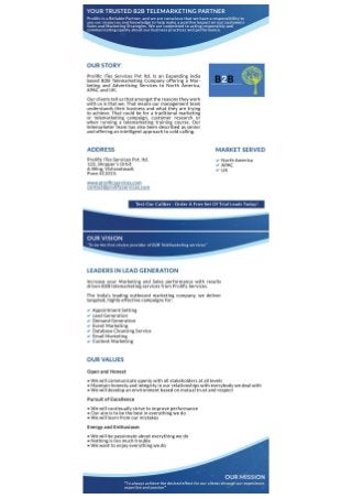 B2B Lead Generation prolific-ites-services-business-brochure