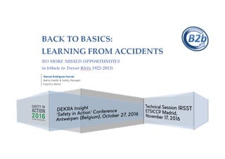 LEARNING THE LESSONS FROM ACCIDENTS - Faset