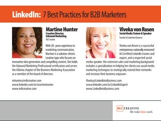 LinkedIn: 7 Best Practices for B2B Marketers
                              Martine Hunter                                 ...