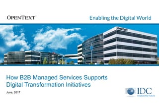 How B2B Managed Services Supports
Digital Transformation Initiatives
June, 2017
 