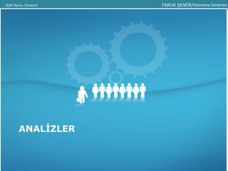 B2B Marka Yönetimi
FARUK ŞENER
DANIŞMANLIK SUNUM ŞABLONU
11.12.2013
ANALİZLER
 