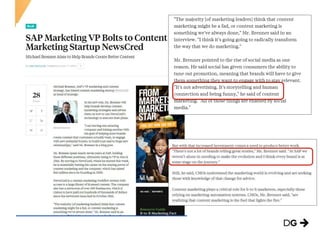 Native advertising
• Companies will learn publication is only first step; value comes from distribution
• Pay to play. The...