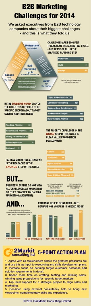 B2B marketing challenges 2014 - survey results infographic