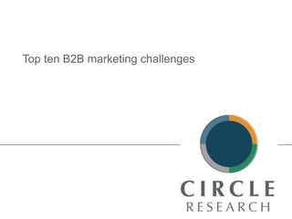 Top ten B2B marketing challenges 