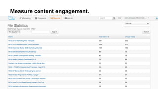 Measure content engagement.

 