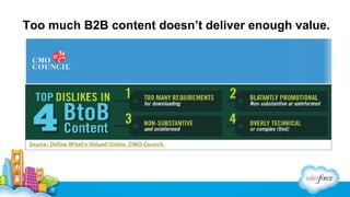 Too much B2B content doesn’t deliver enough value.

 