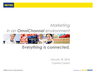 Marketing
in an OmniChannel environment

Everything is connected.
January 18, 2014
Cosmin Costea
METRO Cash & Carry Romania

Member of

 