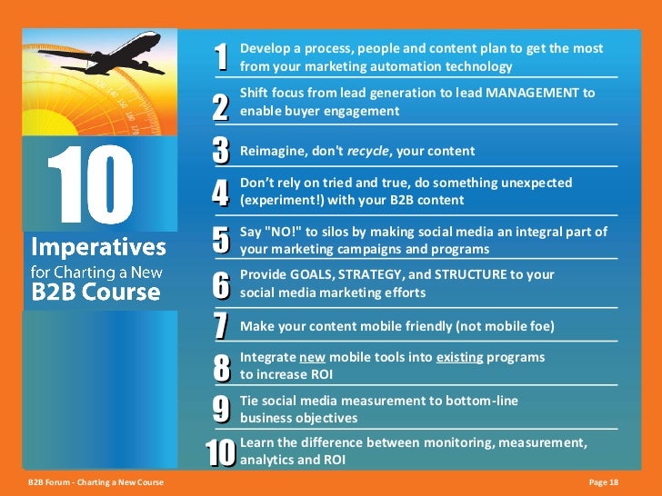 10 Imperatives For Charting A New B2B Marketing Course