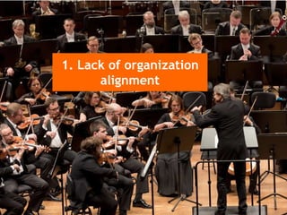 13
1. Lack of organization
alignment
 