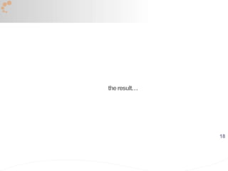 18
theresult…
 