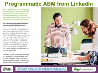 31 31@DaveChaffey
Programmatic ABM from LinkedIn
LinkedIn Account-based marketing guide
 